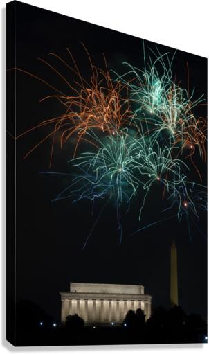 D.C. Fireworks-Squiggly Edition  Canvas Print