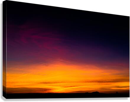Sunset Over Farmland  Canvas Print