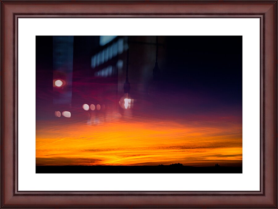 Sunset Over Farmland Picture Frame print