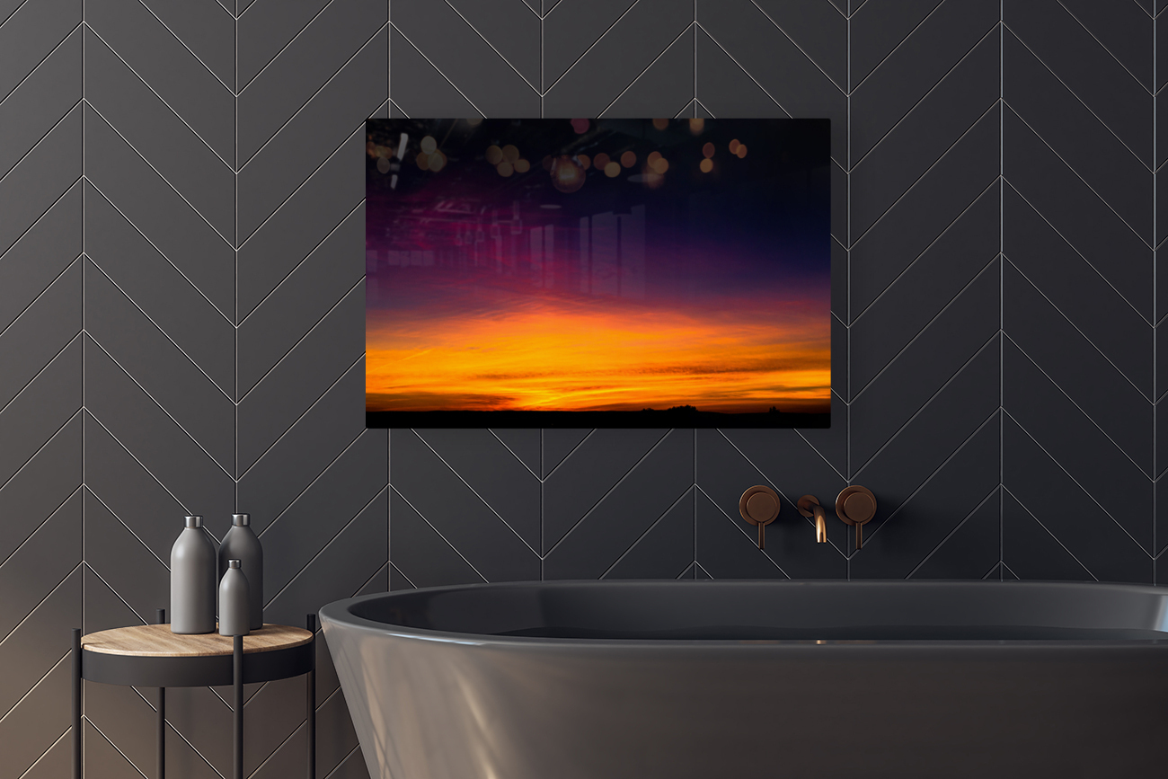 Sunset Over Farmland Reproduction