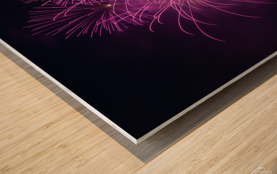 D.C. Fireworks-Purple Edition Wood print