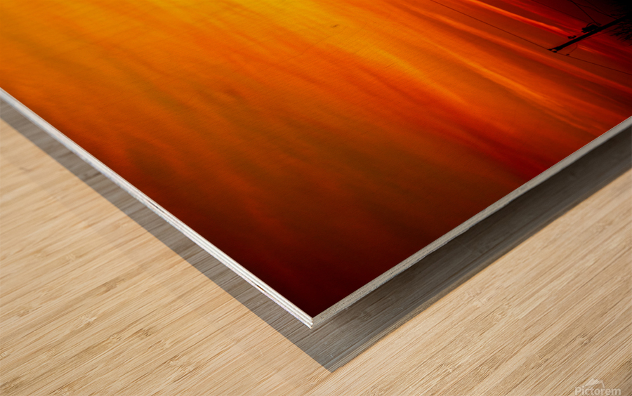 Sunset Church Wood print